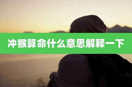 冲猴算命什么意思解释一下