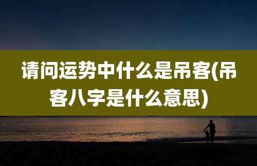 请问运势中什么是吊客(吊客八字是什么意思)