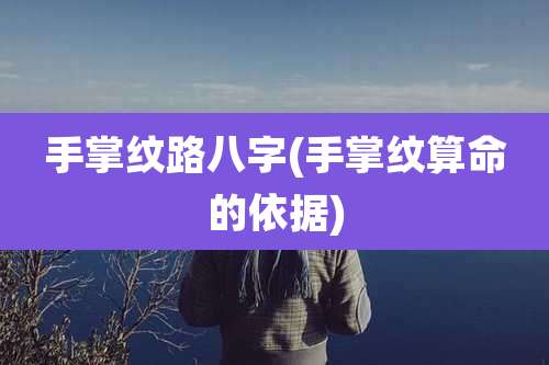 手掌纹路八字(手掌纹算命的依据)