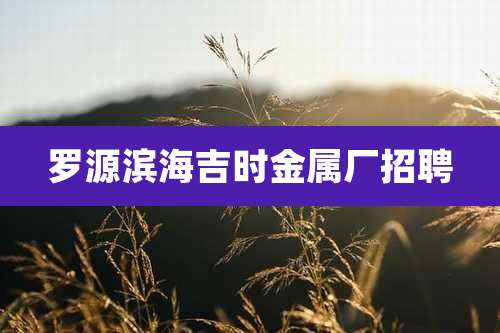 罗源滨海吉时金属厂招聘