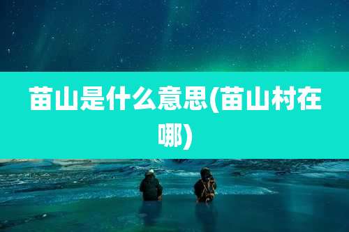 苗山是什么意思(苗山村在哪)