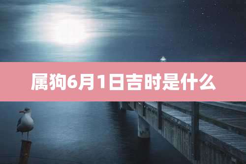 属狗6月1日吉时是什么