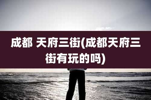 成都 天府三街(成都天府三街有玩的吗)