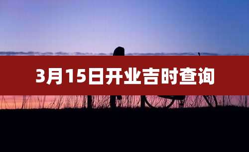 3月15日开业吉时查询