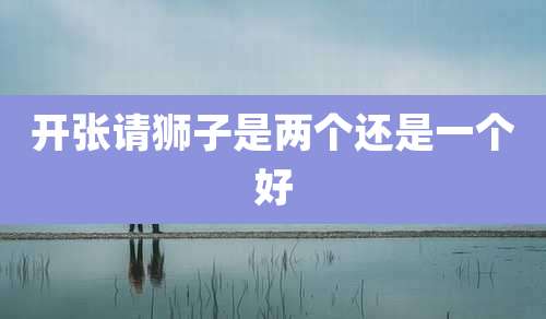 开张请狮子是两个还是一个好
