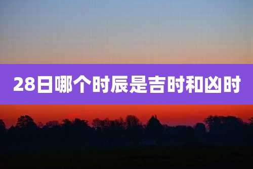 28日哪个时辰是吉时和凶时