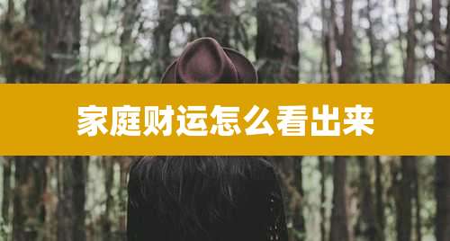 家庭财运怎么看出来