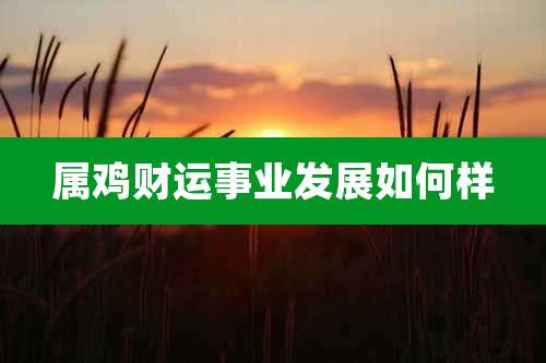 属鸡财运事业发展如何样
