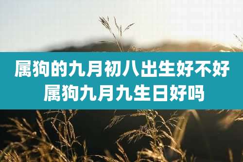 属狗的九月初八出生好不好 属狗九月九生日好吗