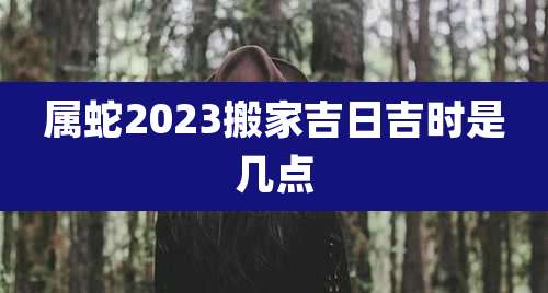 属蛇2023搬家吉日吉时是几点