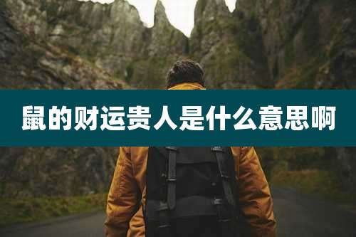 鼠的财运贵人是什么意思啊