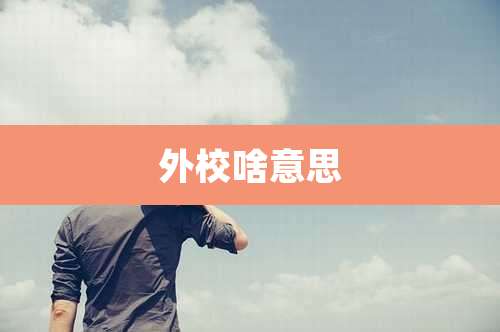 外校啥意思