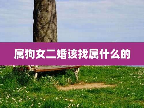 属狗女二婚该找属什么的