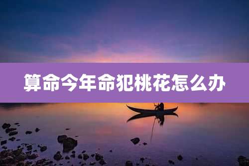 算命今年命犯桃花怎么办
