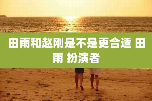 田雨和赵刚是不是更合适 田雨 扮演者