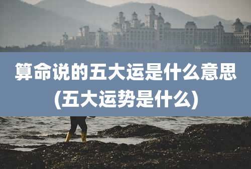 算命说的五大运是什么意思(五大运势是什么)
