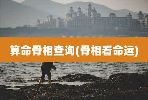 算命骨相查询(骨相看命运)