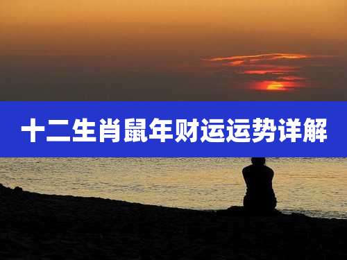 十二生肖鼠年财运运势详解