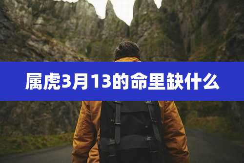 属虎3月13的命里缺什么