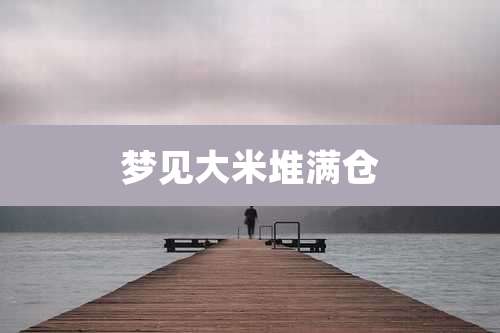 梦见大米堆满仓