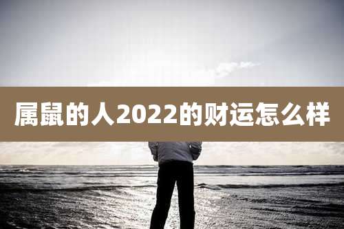 属鼠的人2022的财运怎么样