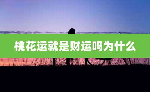 桃花运就是财运吗为什么