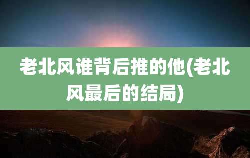 老北风谁背后推的他(老北风最后的结局)