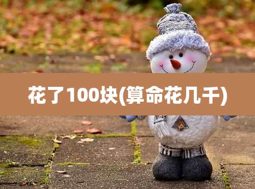 花了100块(算命花几千)