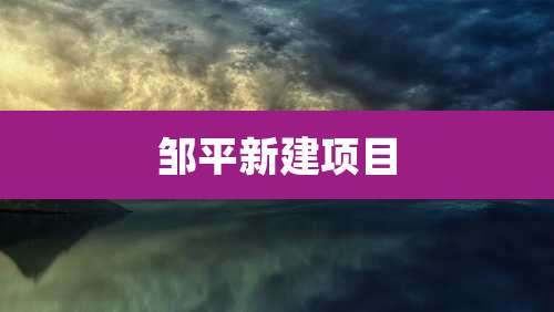 邹平新建项目