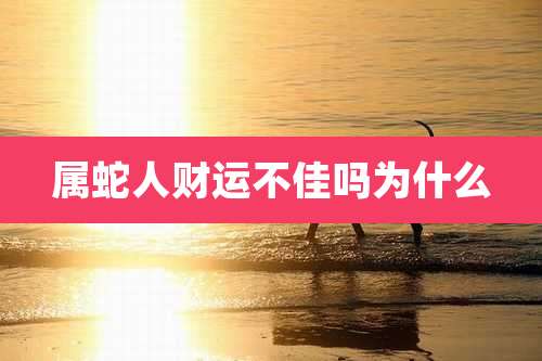 属蛇人财运不佳吗为什么