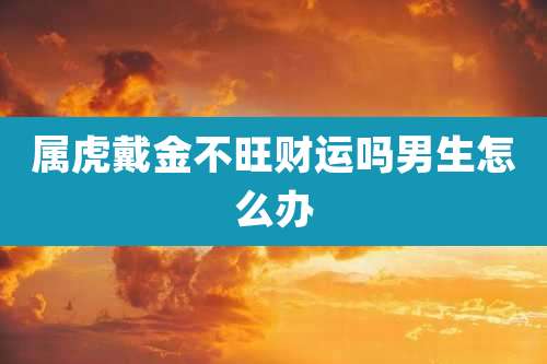 属虎戴金不旺财运吗男生怎么办