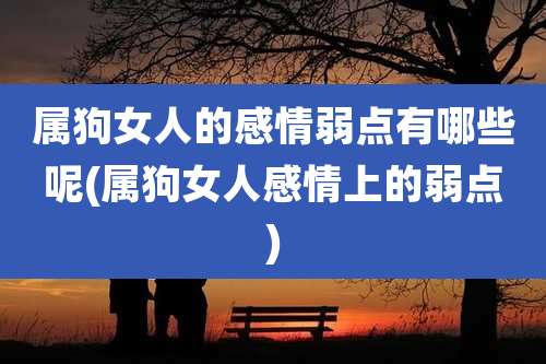 属狗女人的感情弱点有哪些呢(属狗女人感情上的弱点)