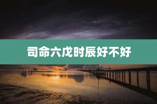 司命六戊时辰好不好