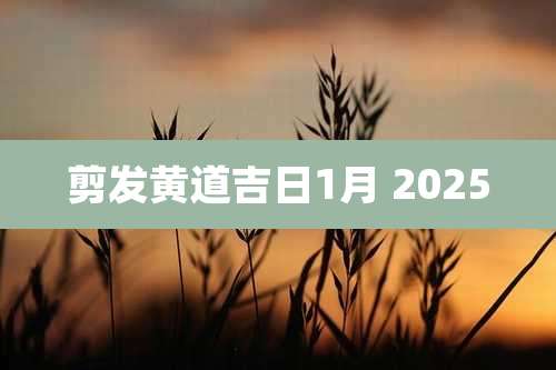 剪发黄道吉日1月 2025