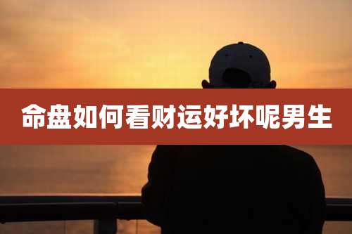 命盘如何看财运好坏呢男生