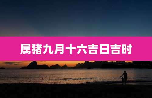 属猪九月十六吉日吉时