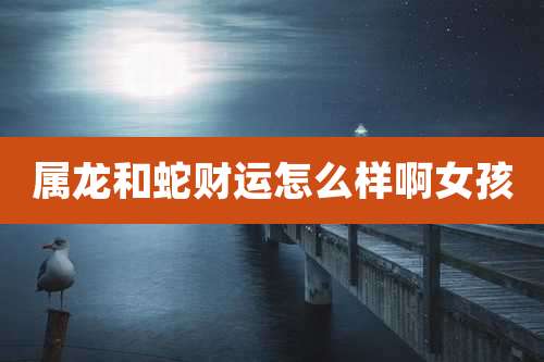 属龙和蛇财运怎么样啊女孩