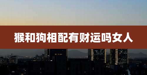 猴和狗相配有财运吗女人