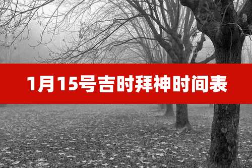 1月15号吉时拜神时间表
