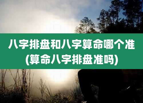 八字排盘和八字算命哪个准(算命八字排盘准吗)