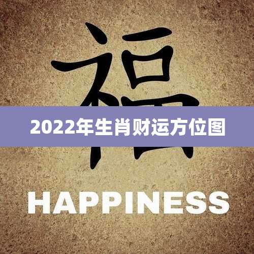 2022年生肖财运方位图