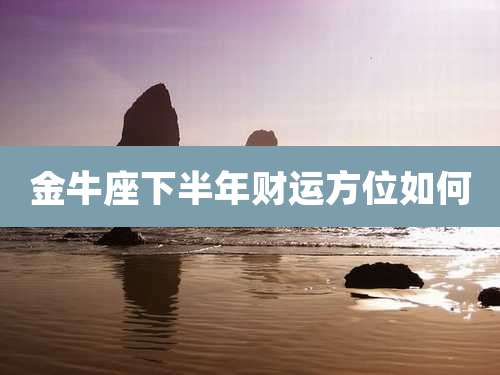 金牛座下半年财运方位如何