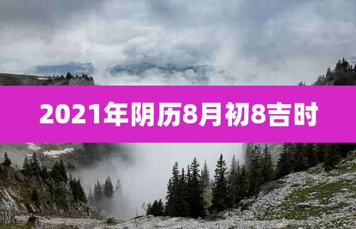 2021年阴历8月初8吉时