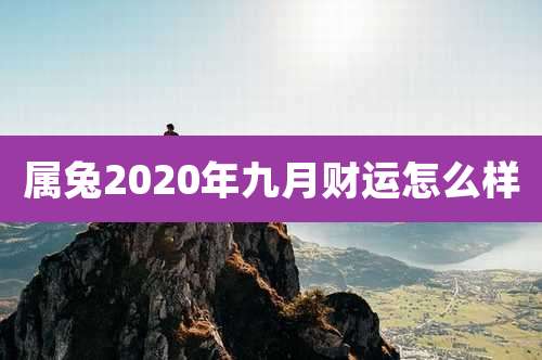 属兔2020年九月财运怎么样