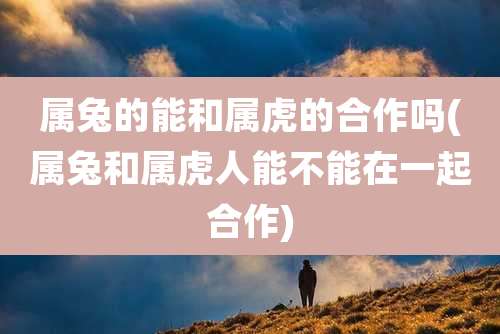 属兔的能和属虎的合作吗(属兔和属虎人能不能在一起合作)