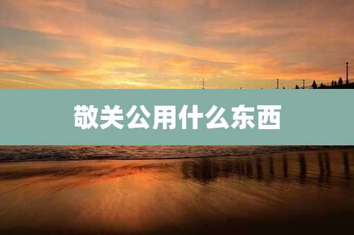 敬关公用什么东西