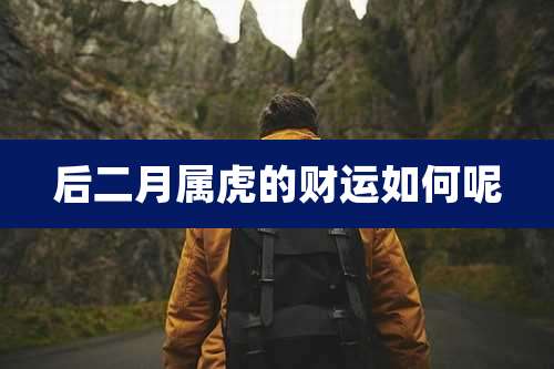 后二月属虎的财运如何呢