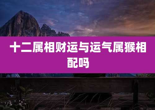 十二属相财运与运气属猴相配吗