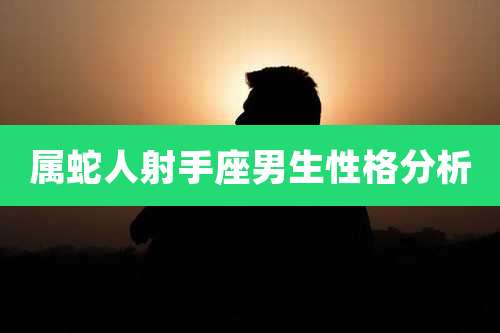 属蛇人射手座男生性格分析