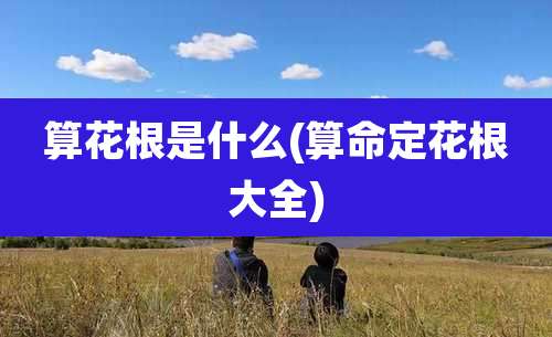 算花根是什么(算命定花根大全)